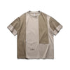 Trendy Contrast Color Stitching Loose Round Neck T-shirt Men