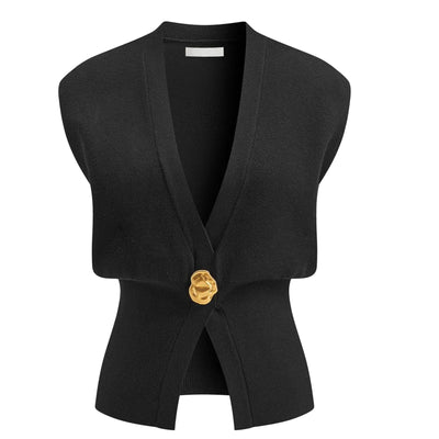 Women's Fashion V-neck Button Sweater Cardigan