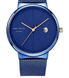 Wrist Watches Japanese Movement Calendar Waterproof Fine Steel Mesh Belt 0176g