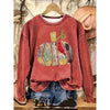 Women's Halloween Pumpkin Print T-Shirt Long Sleeve, Fall Thanksgiving Graphic Tee, Casual Holiday Gift Top