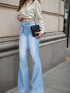 High Waisted Flared Jeans -2025 Women's Flared Jeans Elastic Wide Leg Jeans, High Waisted Design, Showcasing Perfect Curves. High Quality Fabrics Are Soft, Breathable, And Elastic, Making Them The Bes