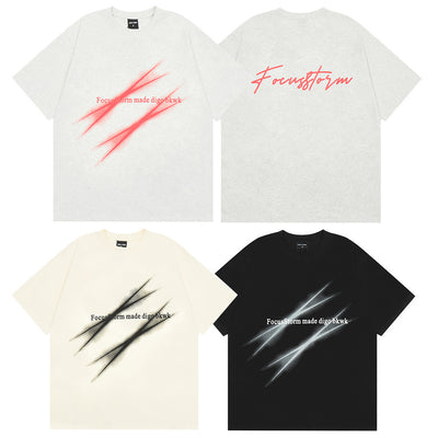 Scratch Printed Short-sleeved T-shirt For Men
