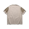 Trendy Contrast Color Stitching Loose Round Neck T-shirt Men
